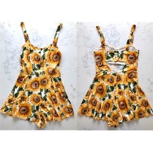 Forever 21 Sunflower Romper NWOT